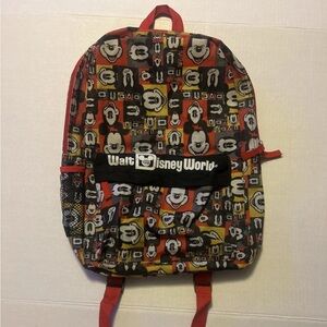 Walt Disney World Parks Authentic Original Backpack Mickey Pop Art Faces Bag